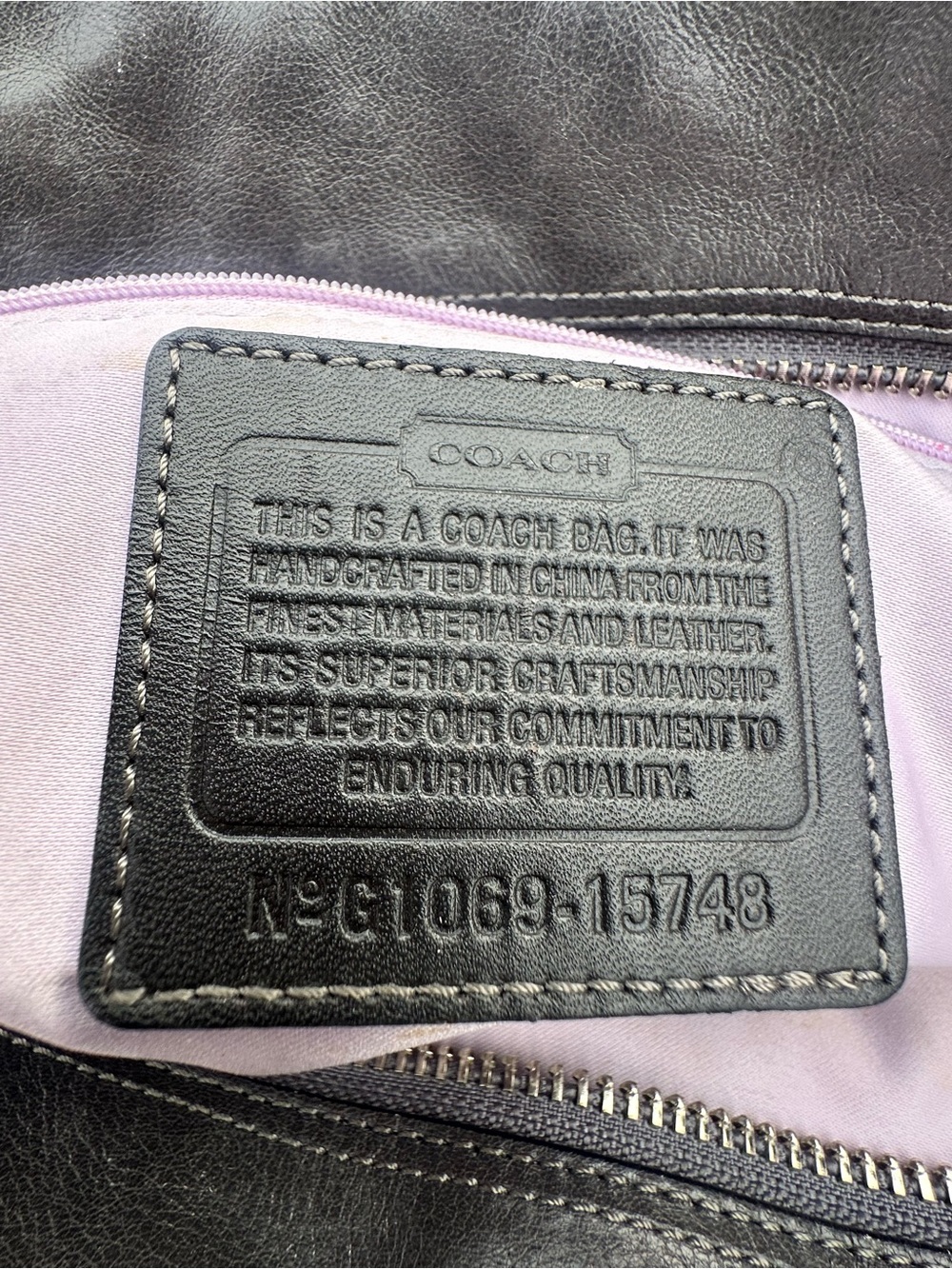 Coach Olive and Dark Brown Patchwork Circle Shoulder Bag - Picture 4 of 5